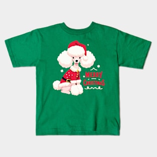 Merry Christmas Poodle Kids T-Shirt